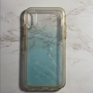 otter box light blue glitter case
